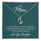 To My Mom For All The Times Zodiac Name Necklace-Express Your Love Gifts