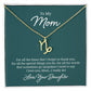 To My Mom For All The Times Zodiac Name Necklace-Express Your Love Gifts
