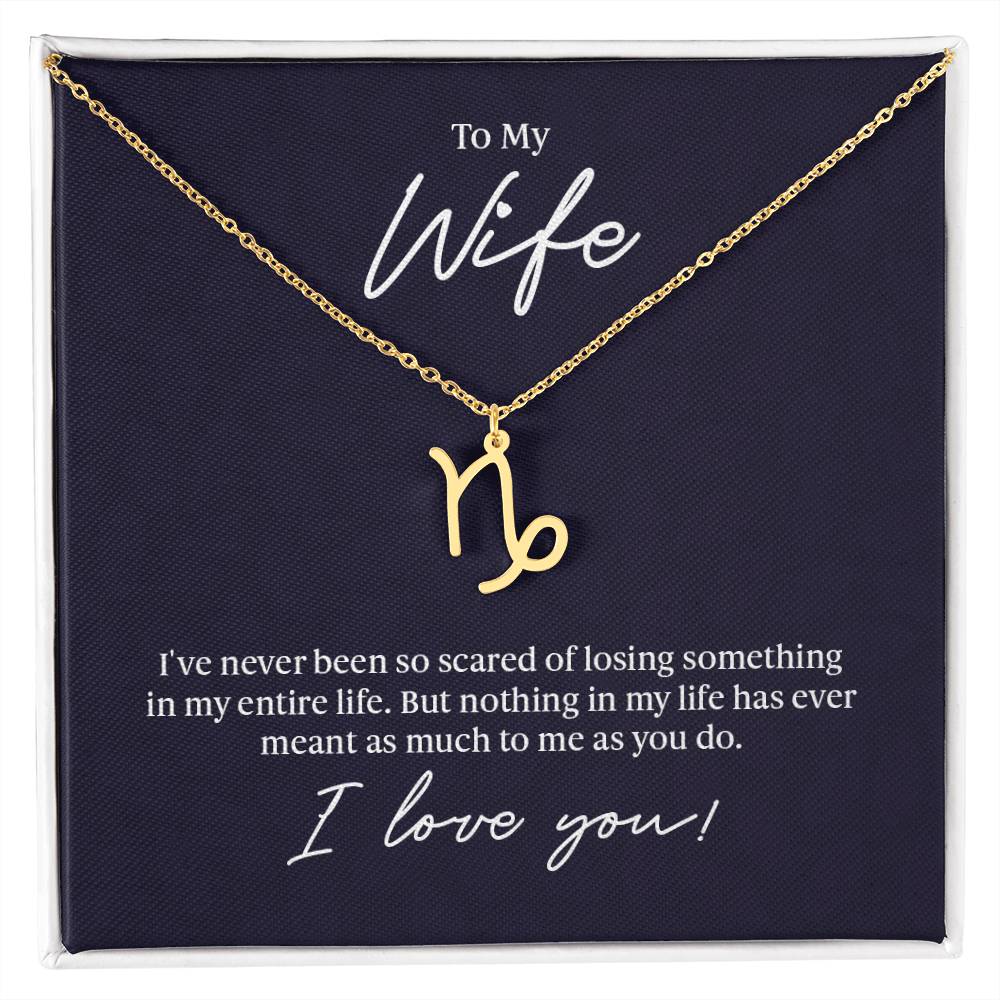 To My Wife Losing Someone Zodiac Name Necklace-Express Your Love Gifts