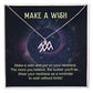 Make a Wish Zodiac Sign Necklace, Stainless Steel or 18K Gold Adjustable Chain-Express Your Love Gifts