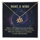 Make a Wish Zodiac Sign Necklace, Stainless Steel or 18K Gold Adjustable Chain-Express Your Love Gifts