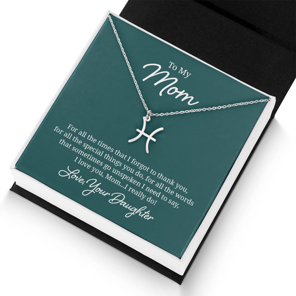To My Mom For All The Times Zodiac Name Necklace-Express Your Love Gifts