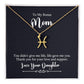 To My Bonus Mom Life Give Me You Zodiac Sign Necklace, Stainless Steel or 18K Gold Adjustable Chain-Express Your Love Gifts