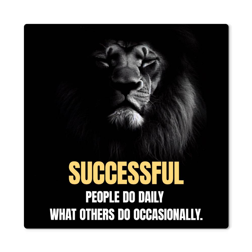 Successful People Do Daily Premium High Gloss Metal Print Personalized Aluminum Wall Art in Various Sizes-Express Your Love Gifts