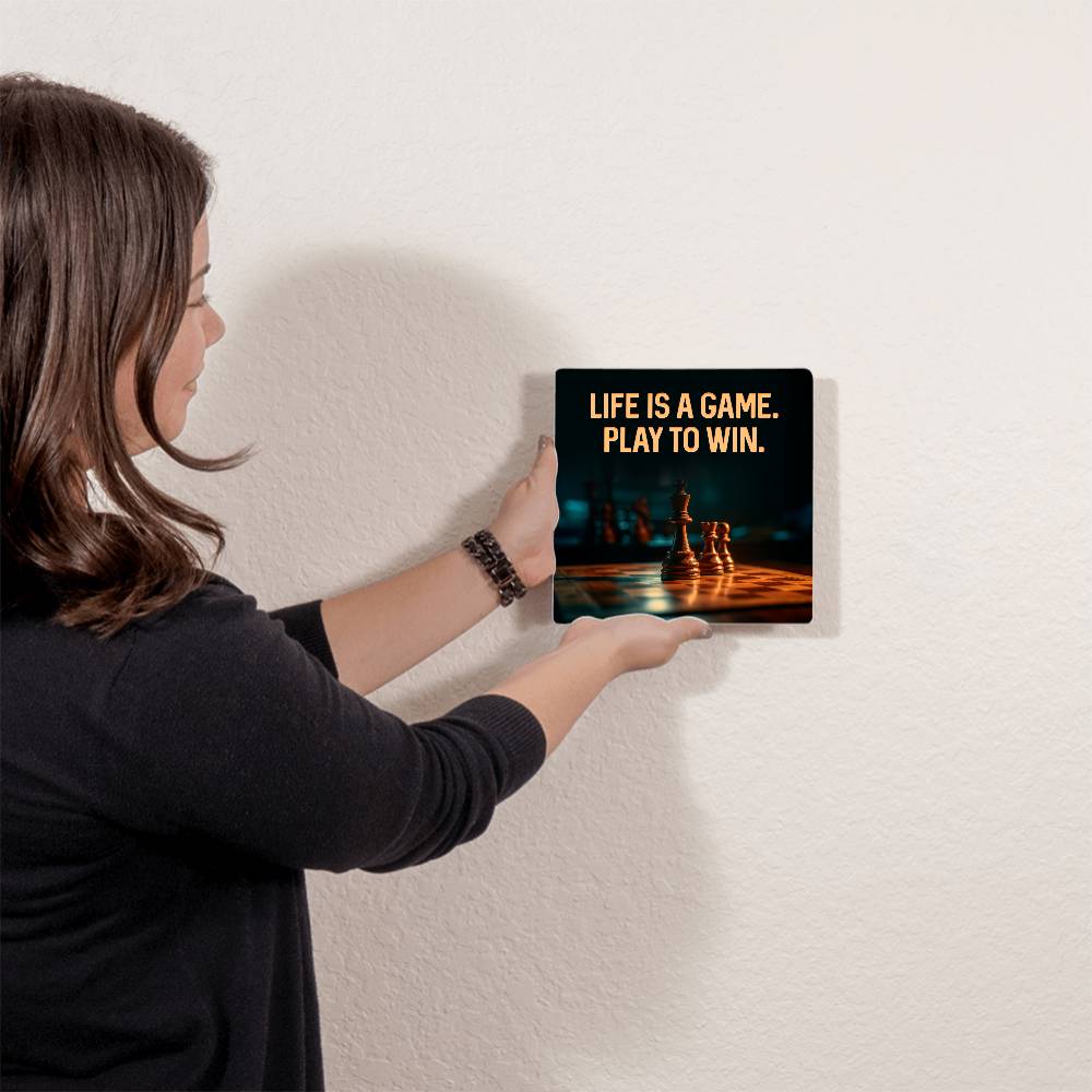 Life is a Game Premium High Gloss Metal Print Personalized Aluminum Wall Art in Various Sizes-Express Your Love Gifts
