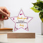 Thank You Printed Star Acrylic Plaque-Express Your Love Gifts