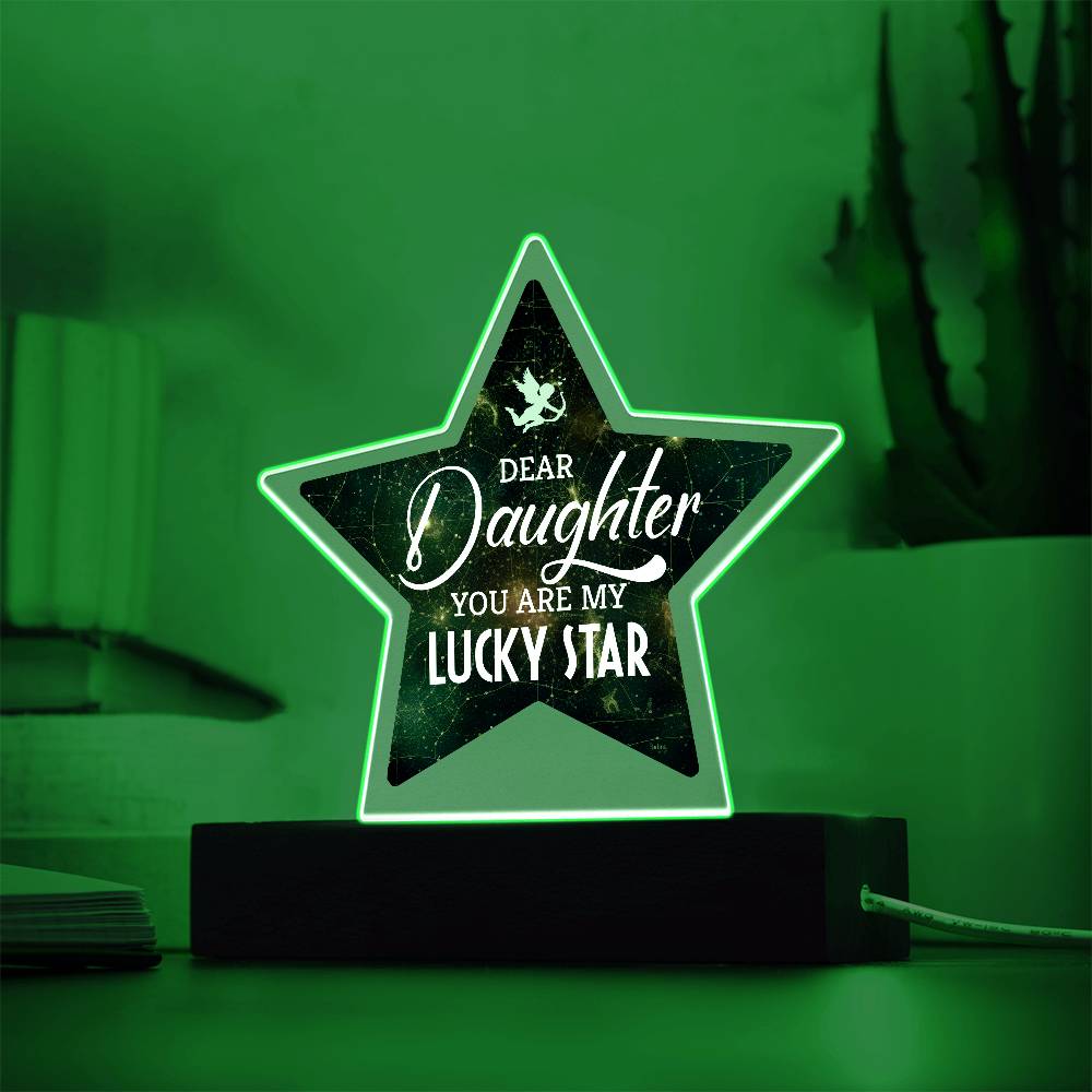 You Are My Lucky Star Printed Star Acrylic Plaque-Express Your Love Gifts