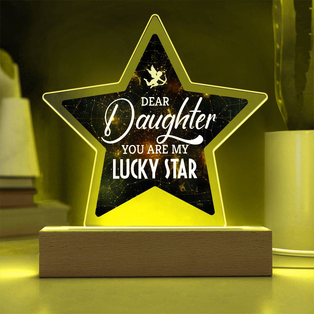 You Are My Lucky Star Printed Star Acrylic Plaque-Express Your Love Gifts