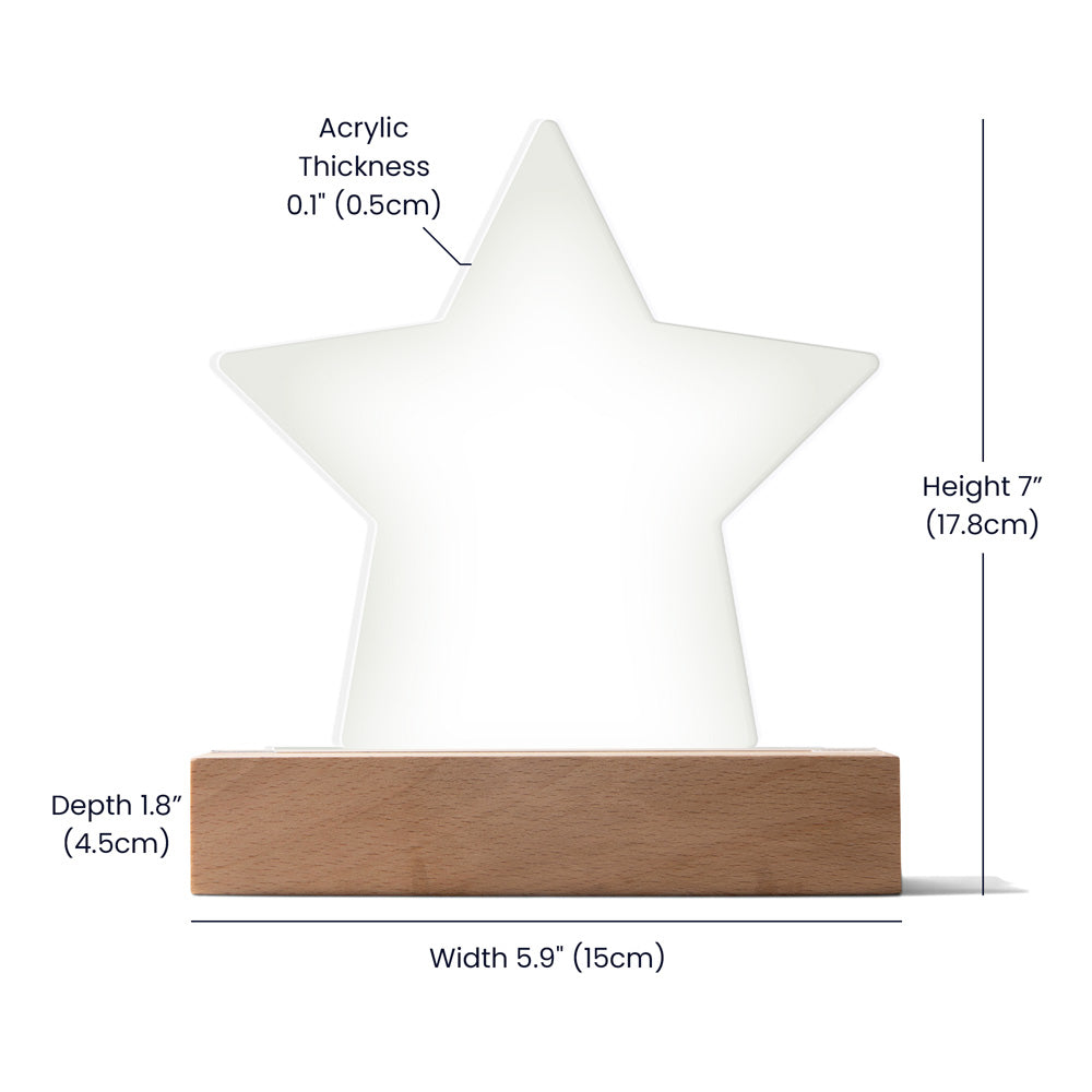 Thank You Printed Star Acrylic Plaque-Express Your Love Gifts