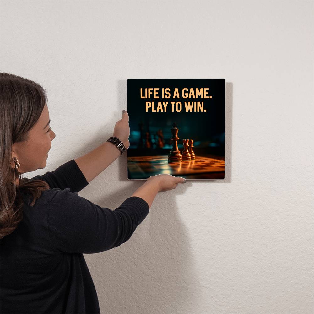 Life is a Game Premium High Gloss Metal Print Personalized Aluminum Wall Art in Various Sizes-Express Your Love Gifts