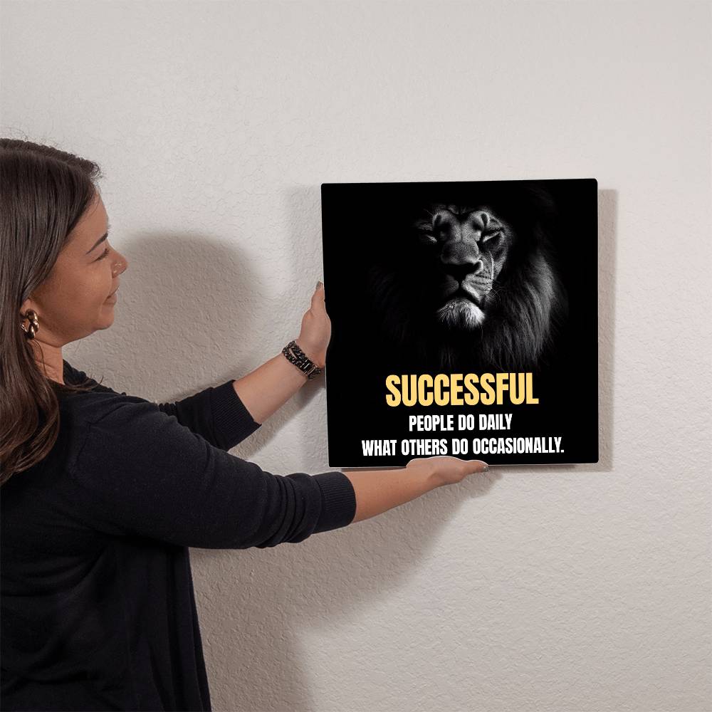 Successful People Do Daily Premium High Gloss Metal Print Personalized Aluminum Wall Art in Various Sizes-Express Your Love Gifts