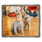 Personalized Upload Your Own Heirloom Photo Woven Blanket-Express Your Love Gifts