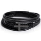 Lucky To Have You As My Father Men's Cross Bracelet - Vegan Leather with Stainless Steel-Express Your Love Gifts
