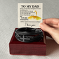 Lucky To Have You As My Father Men's Cross Bracelet - Vegan Leather with Stainless Steel-Express Your Love Gifts