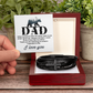 Man Like My Father Men's Cross Bracelet - Vegan Leather with Stainless Steel-Express Your Love Gifts