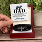 Man Like My Father Men's Cross Bracelet - Vegan Leather with Stainless Steel-Express Your Love Gifts