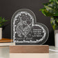 From Our First Kiss Engraved Acrylic Heart Plaque-Express Your Love Gifts
