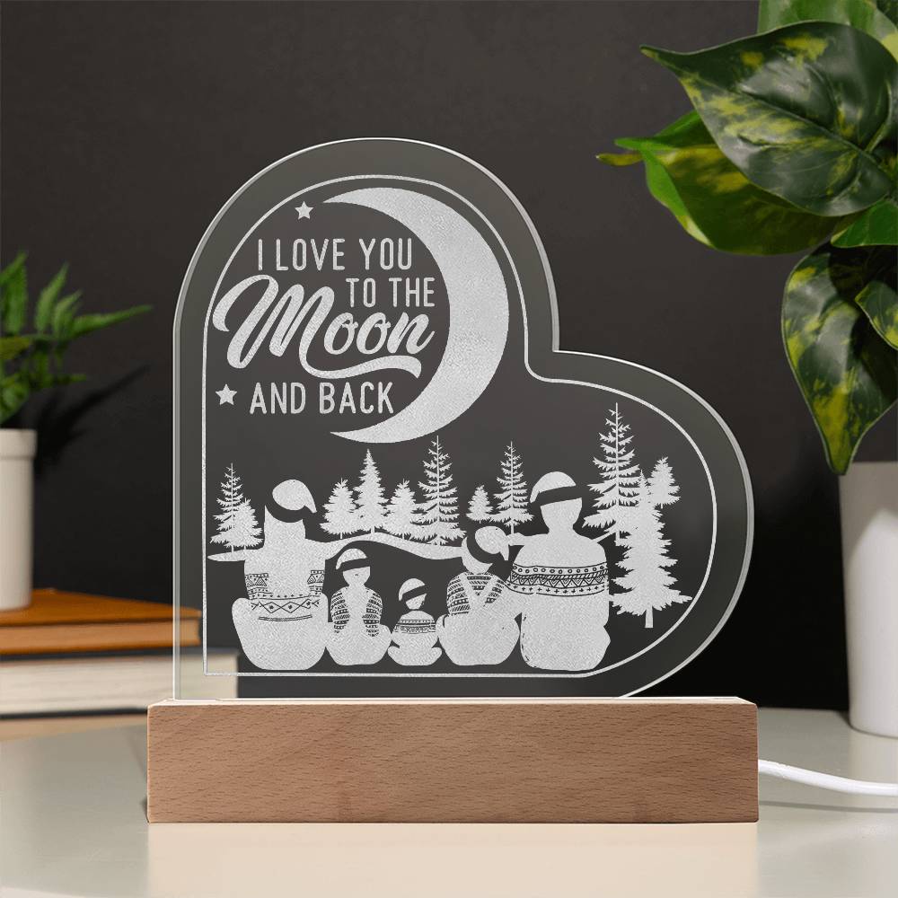 I Love You Engraved Acrylic Heart Plaque-Express Your Love Gifts