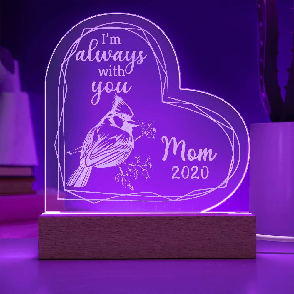 I'm Always Engraved Acrylic Heart Plaque-Express Your Love Gifts