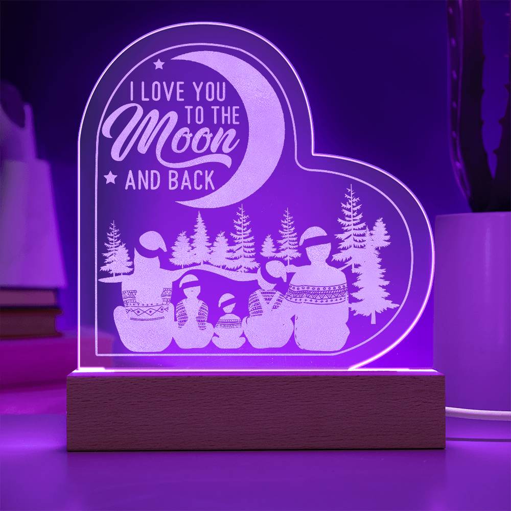 I Love You Engraved Acrylic Heart Plaque-Express Your Love Gifts