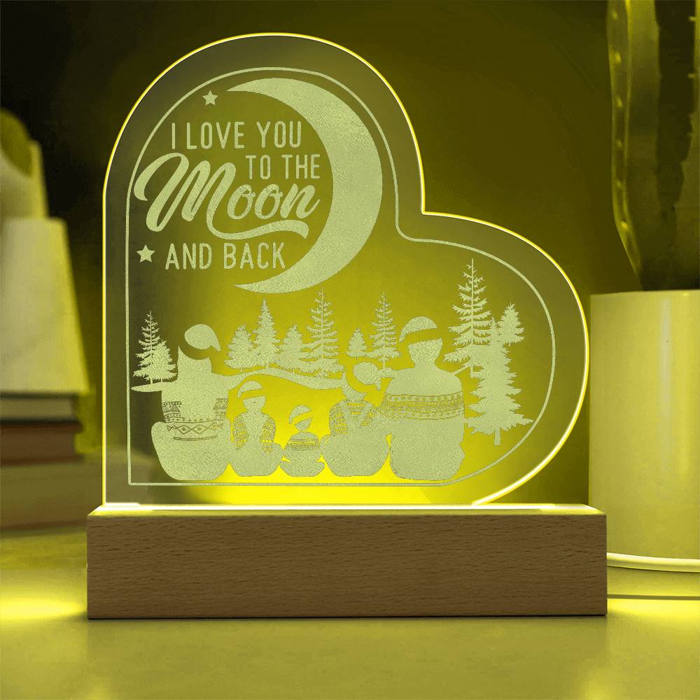 I Love You Engraved Acrylic Heart Plaque-Express Your Love Gifts
