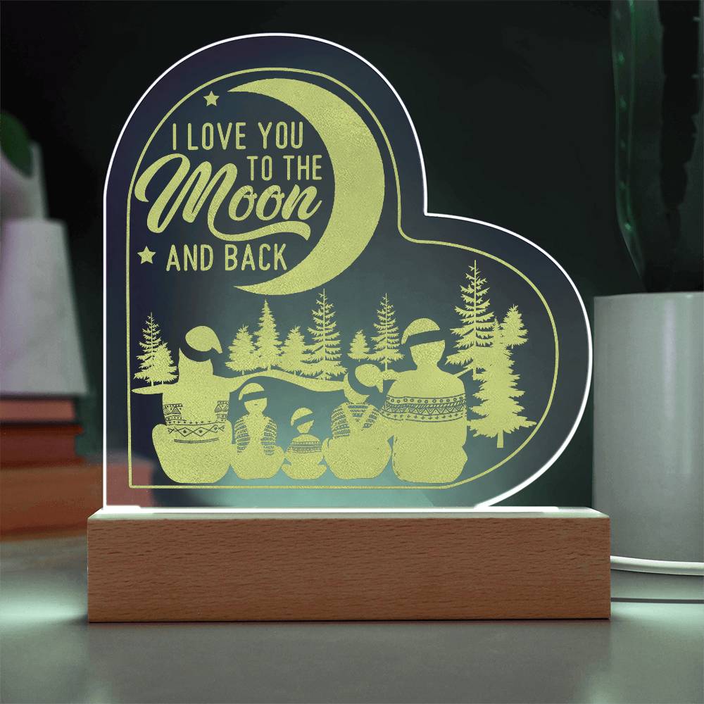 I Love You Engraved Acrylic Heart Plaque-Express Your Love Gifts
