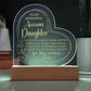 To My Wonderful Daughter Engraved Acrylic Heart Plaque-Express Your Love Gifts