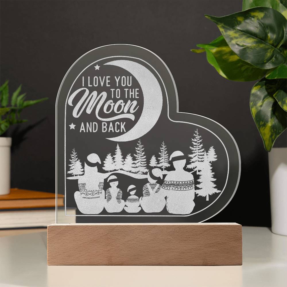 I Love You Engraved Acrylic Heart Plaque-Express Your Love Gifts
