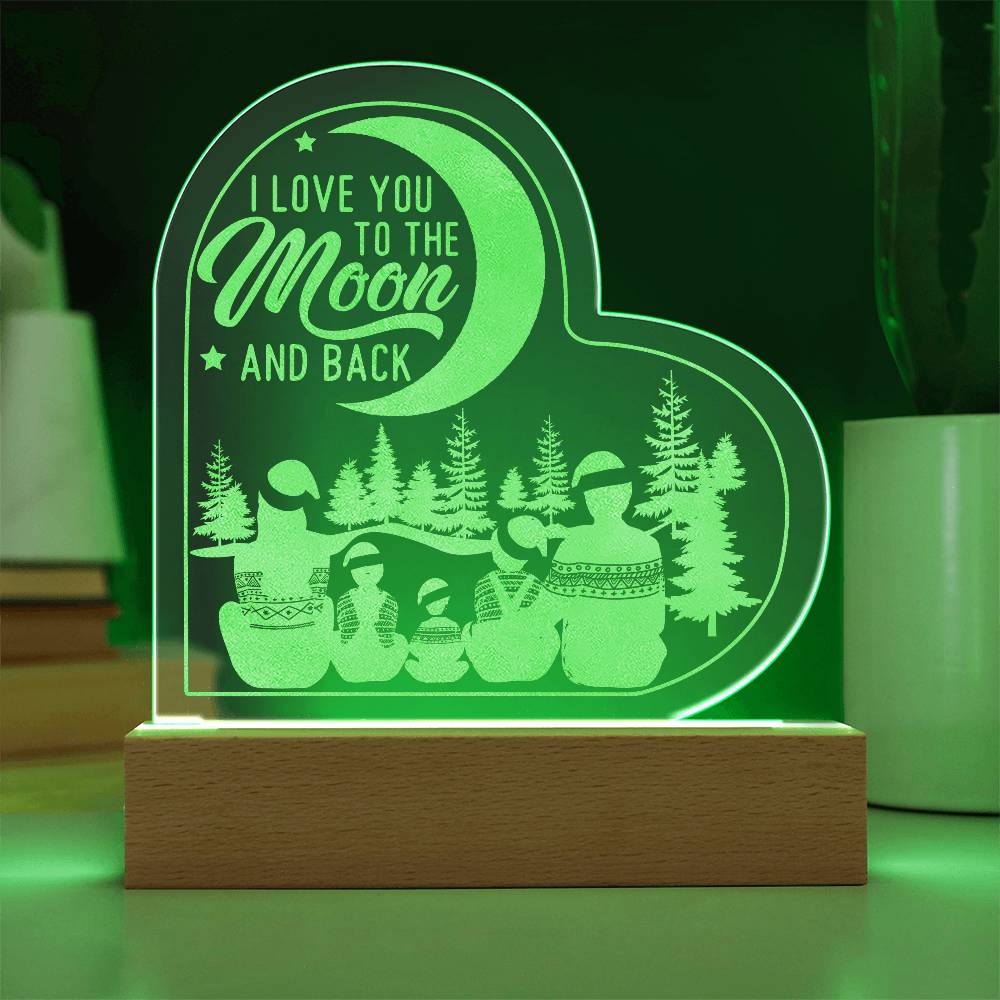 I Love You Engraved Acrylic Heart Plaque-Express Your Love Gifts