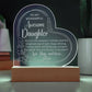 To My Wonderful Daughter Engraved Acrylic Heart Plaque-Express Your Love Gifts