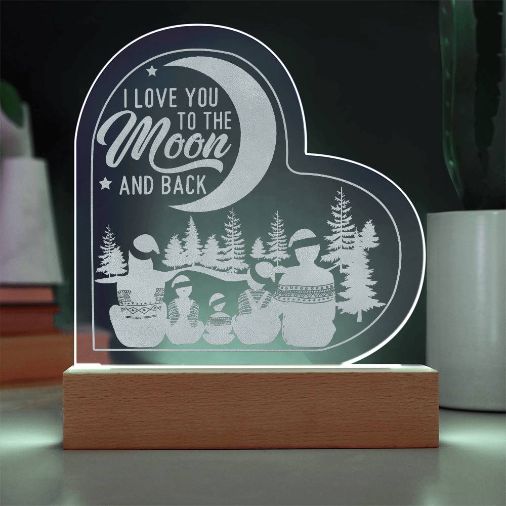 I Love You Engraved Acrylic Heart Plaque-Express Your Love Gifts
