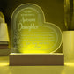 To My Wonderful Daughter Engraved Acrylic Heart Plaque-Express Your Love Gifts
