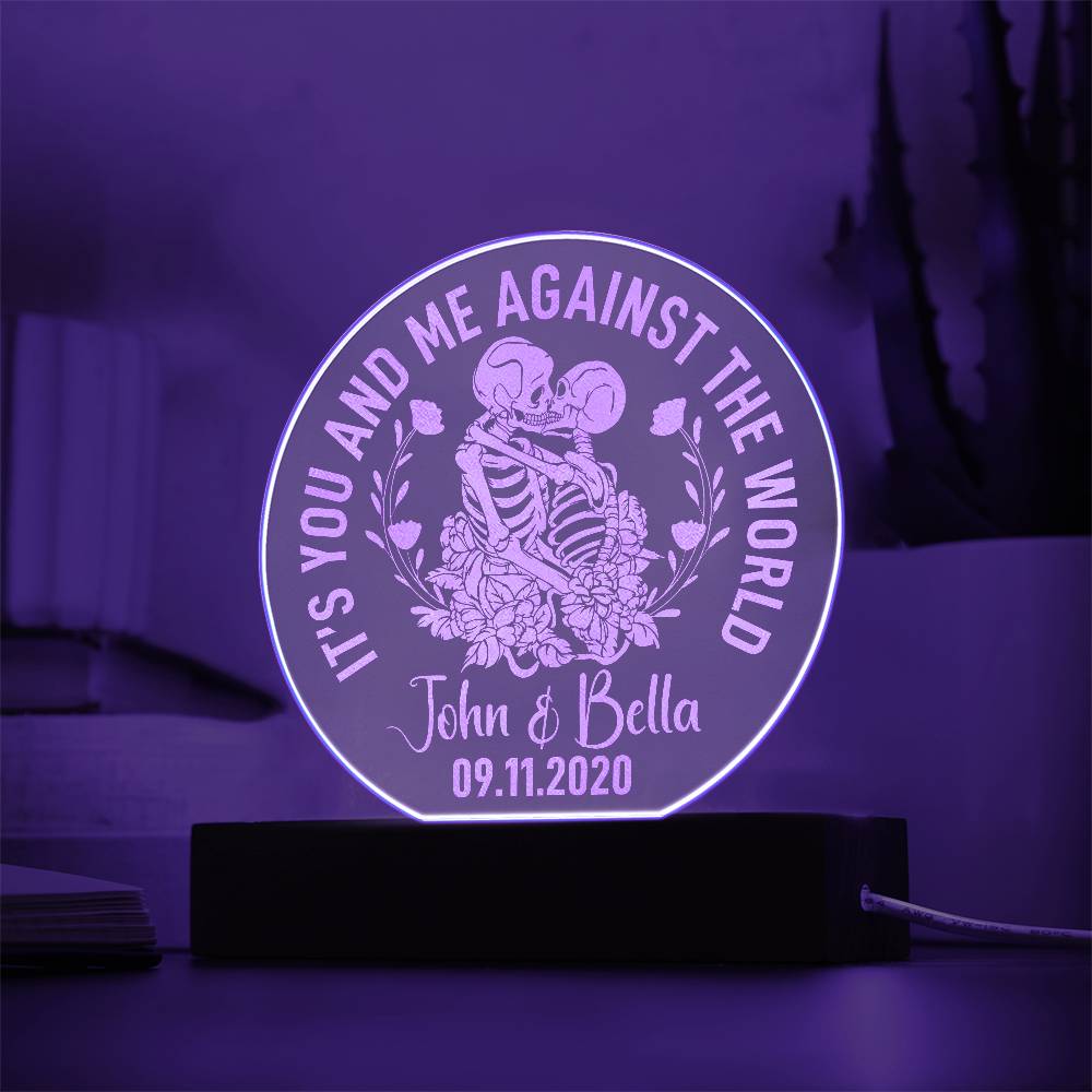 It's You and Me Engraved Acrylic Circle Plaque-Express Your Love Gifts