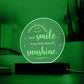Smile is My Daily Dose Engraved Acrylic Circle Plaque-Express Your Love Gifts