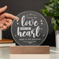 You're the Love Note My Heart Engraved Acrylic Circle Plaque-Express Your Love Gifts
