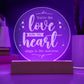 You're the Love Note My Heart Engraved Acrylic Circle Plaque-Express Your Love Gifts