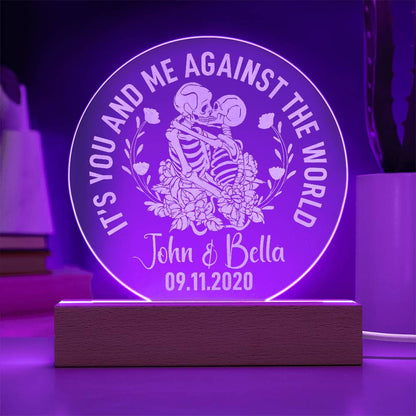 It's You and Me Engraved Acrylic Circle Plaque-Express Your Love Gifts
