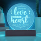 You're the Love Note My Heart Engraved Acrylic Circle Plaque-Express Your Love Gifts