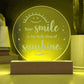 Smile is My Daily Dose Engraved Acrylic Circle Plaque-Express Your Love Gifts