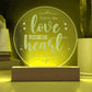 You're the Love Note My Heart Engraved Acrylic Circle Plaque-Express Your Love Gifts