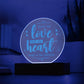 You're the Love Note My Heart Engraved Acrylic Circle Plaque-Express Your Love Gifts