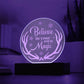 Believe In Engraved Acrylic Circle Plaque-Express Your Love Gifts