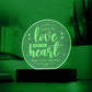 You're the Love Note My Heart Engraved Acrylic Circle Plaque-Express Your Love Gifts