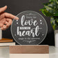 You're the Love Note My Heart Engraved Acrylic Circle Plaque-Express Your Love Gifts