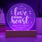 You're the Love Note My Heart Engraved Acrylic Circle Plaque-Express Your Love Gifts