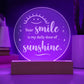Smile is My Daily Dose Engraved Acrylic Circle Plaque-Express Your Love Gifts