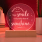 Smile is My Daily Dose Engraved Acrylic Circle Plaque-Express Your Love Gifts
