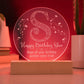 Happy Birthday Engraved Acrylic Circle Plaque-Express Your Love Gifts