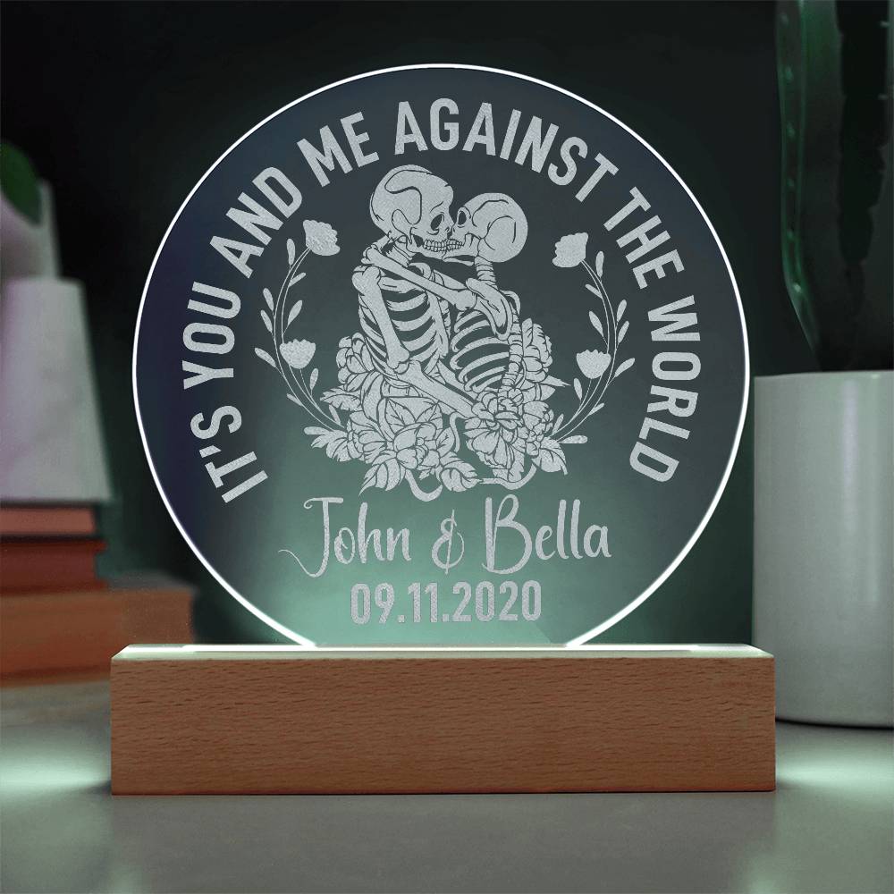 It's You and Me Engraved Acrylic Circle Plaque-Express Your Love Gifts