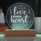You're the Love Note My Heart Engraved Acrylic Circle Plaque-Express Your Love Gifts